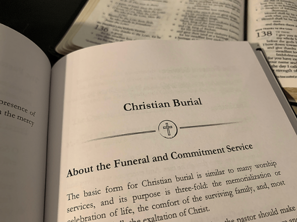 A Book of Prayer for Baptists open to Christian Burial
