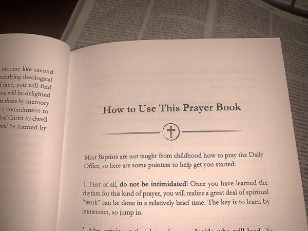 open bible, A Book of Prayer for Baptists open to How to Use This Prayer Book